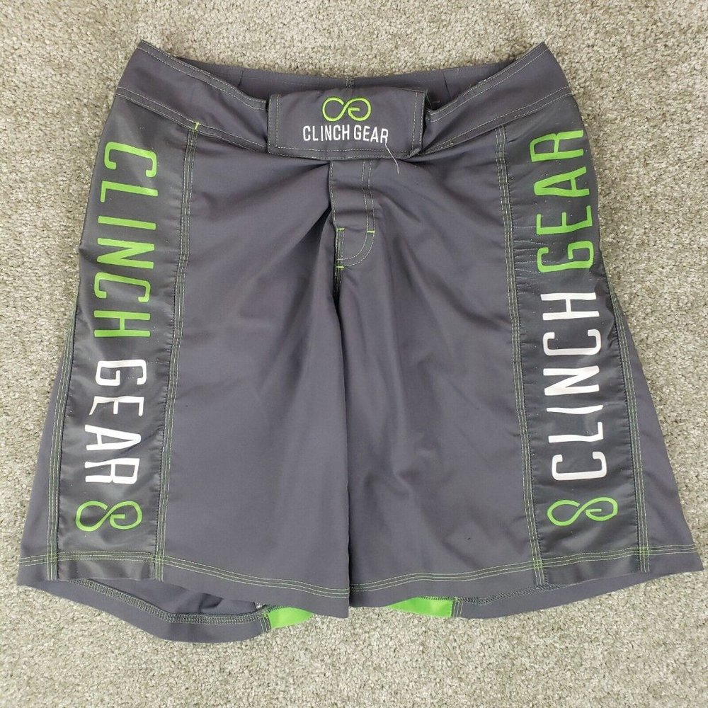 Clinch Gear Gray Shorts Mens 30 Wrestling Fighting Martial Arts Athletic MMA